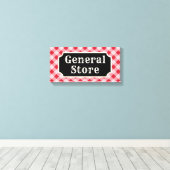 Retro General Store Sign Canvas キャンバスプリント (インサイチュ (ウッドフロア))