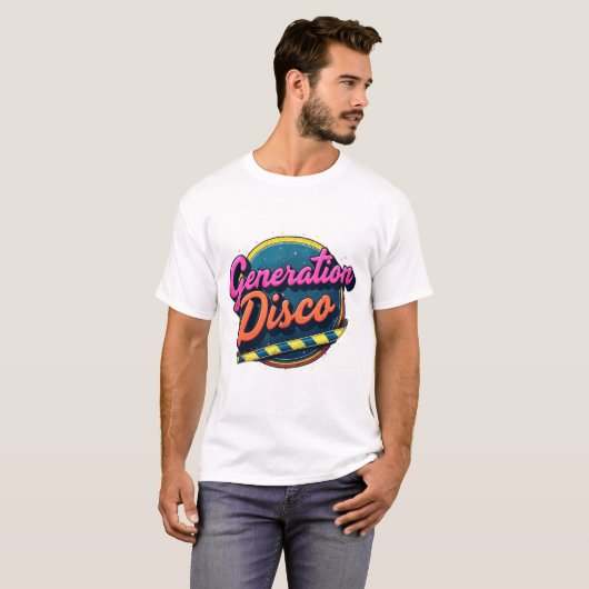 Retro Generation Disco T-Shirt - Unisex Disco Tee Tシャツ (正面フル)
