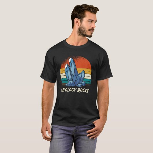 Retro Geology Rocks Tシャツ (正面フル)