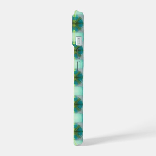 Retro Geometric and Square Grid Phone Case iPhone 15ケース (左側面)