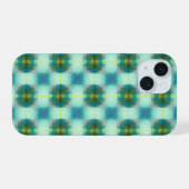 Retro Geometric and Square Grid Phone Case iPhone 15ケース (裏面横)