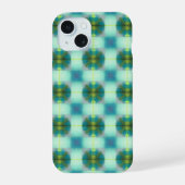 Retro Geometric and Square Grid Phone Case iPhone 15ケース (裏面)