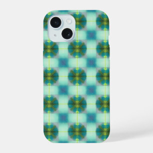 Retro Geometric and Square Grid Phone Case iPhone 15ケース