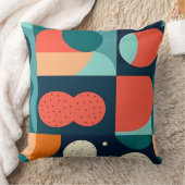 Retro Geometric Bauhaus Pillow クッション (ブランケット)