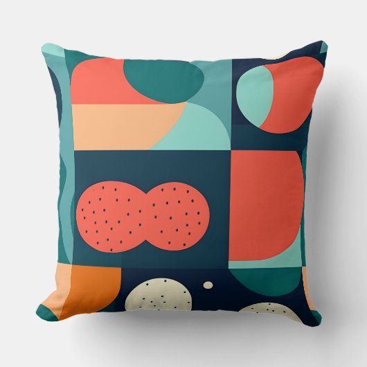 Retro Geometric Bauhaus Pillow クッション (正面)