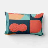 Retro Geometric Bauhaus Pillow ランバークッション (裏面)