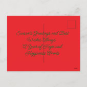 Retro Geometric Christmas Greeting Card – Festive. シーズンポストカード (裏面)