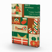 Retro Geometric Christmas Greeting Card – Festive. フォトブロック (右)
