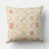 Retro Geometric Circle | Mid-Century Abstract クッション (裏面)