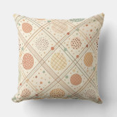 Retro Geometric Circle | Mid-Century Abstract クッション (正面)