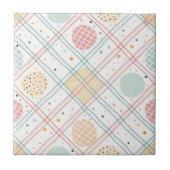 Retro Geometric Circle | Mid-Century Abstract (2) タイル (正面)