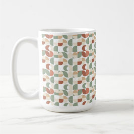 Retro Geometric Pattern コーヒーマグカップ