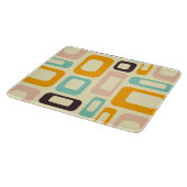 Retro geometric pattern in light beige background カッティングボード (角)