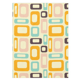 Retro geometric pattern in light beige background テーブルクロス