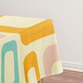 Retro geometric pattern in light beige background テーブルクロス (インサイチュ)