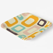 Retro geometric pattern in light beige background ペーパープレート (傾斜あり)