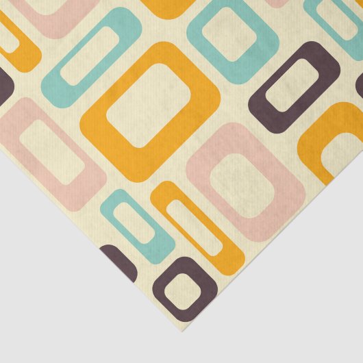 Retro geometric pattern in light beige background 薄葉紙 (詳細)
