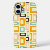 Retro geometric pattern in light beige background Case-Mate iPhoneケース (裏面)