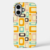 Retro geometric pattern in light beige background Case-Mate iPhoneケース (裏面)