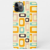 Retro geometric pattern in light beige background iPhoneケース (裏面)