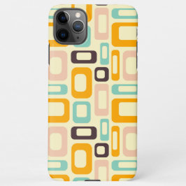 Retro geometric pattern in light beige background iPhone 11Pro maxケース