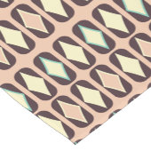 Retro geometric pattern with brown, yellow, blue ショートテーブルランナー (コーナー)