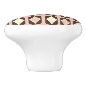 Retro geometric pattern with brown, yellow, blue セラミックノブ (側面)