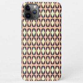 Retro geometric pattern with brown, yellow, blue iPhone 11Pro maxケース