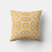 Retro geometric pattern with hexagons and stars クッション (裏面)