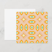 Retro geometric pattern with hexagons and stars サンキューカード (正面/裏面)