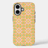 Retro geometric pattern with hexagons and stars Case-Mate iPhoneケース (裏面)