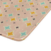 Retro geometric pattern with teal, orange, black カッティングボード (角)