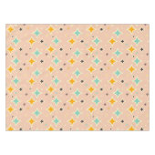 Retro geometric pattern with teal, orange, black テーブルクロス (正面(横))