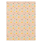 Retro geometric pattern with teal, orange, black テーブルクロス (正面)
