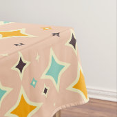 Retro geometric pattern with teal, orange, black テーブルクロス (インサイチュ)