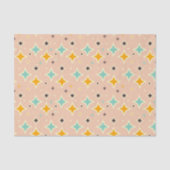 Retro geometric pattern with teal, orange, black 薄葉紙 (正面)