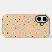 Retro geometric pattern with teal, orange, black Case-Mate iPhoneケース (裏面 (横))