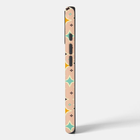 Retro geometric pattern with teal, orange, black Case-Mate iPhoneケース (裏面 / 左)