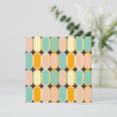 Retro geometric pattern with vertical ovals サンキューカード (スタンド正面)