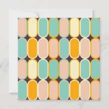 Retro geometric pattern with vertical ovals