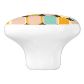 Retro geometric pattern with vertical ovals セラミックノブ (側面)