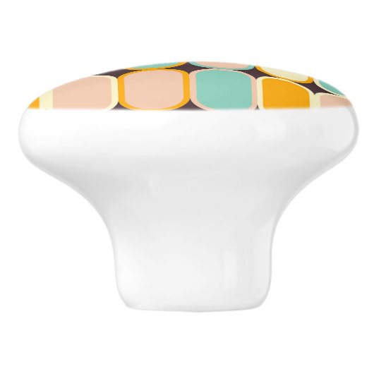 Retro geometric pattern with vertical ovals セラミックノブ (側面)