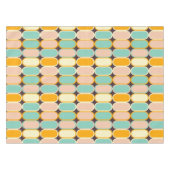 Retro geometric pattern with vertical ovals テーブルクロス (正面(横))