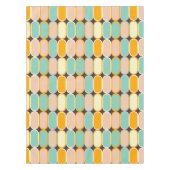 Retro geometric pattern with vertical ovals テーブルクロス (正面)