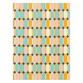 Retro geometric pattern with vertical ovals テーブルクロス