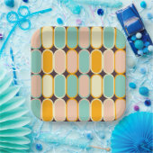 Retro geometric pattern with vertical ovals ペーパープレート (パーティー)