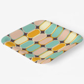 Retro geometric pattern with vertical ovals ペーパープレート (傾斜あり)