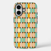 Retro geometric pattern with vertical ovals Case-Mate iPhoneケース (裏面)