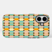 Retro geometric pattern with vertical ovals Case-Mate iPhoneケース (裏面 (横))
