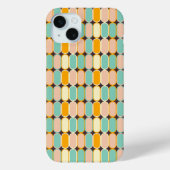 Retro geometric pattern with vertical ovals Case-Mate iPhoneケース (裏面)